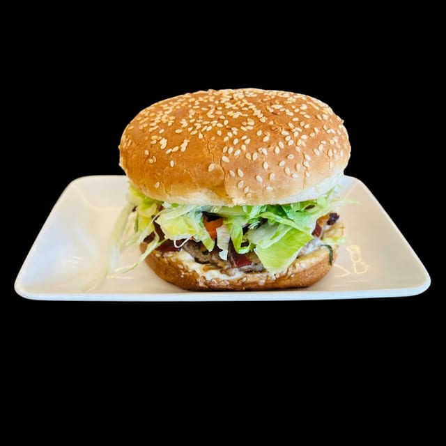 Beef Bacon Cheese Burger.