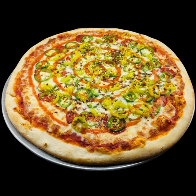 Flame Thrower Pizza.