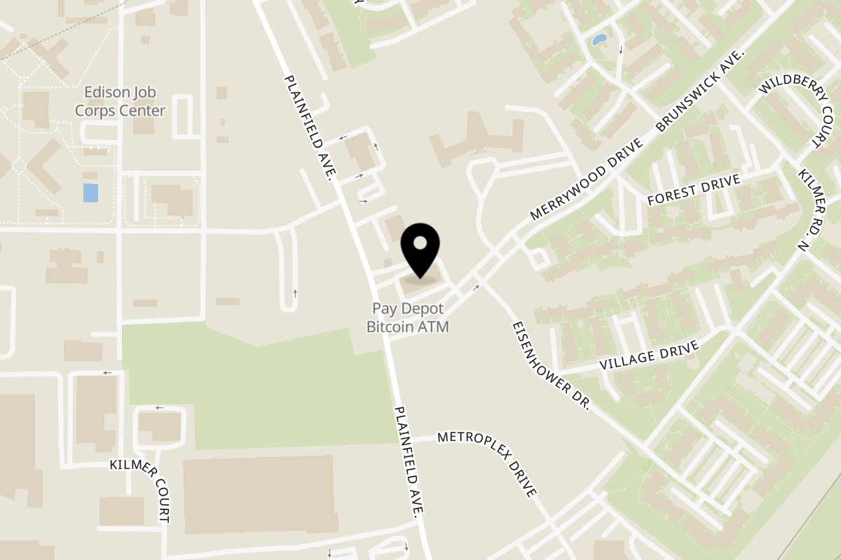 Map showing the location of Kabab & Curry, Rose’s Pizza on 4 Brunswick Ave in Edison